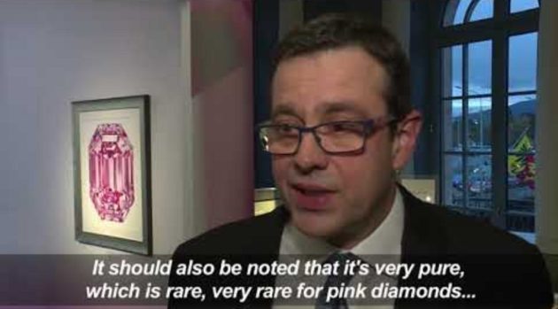 画像:2018/11/11公開YouTube『Rappler-Rare pink diamond aims to make $50 million』のサムネイル