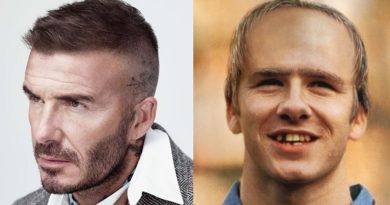 本人はモデルとなって余裕のポーズ 1998年予想の「ベッカムの12年後の顔」はヒドかった ssssssssss