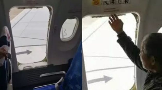 画像:『shanghaiist』Impatient passenger opens plane’s emergency exit after landing, looking to bypass queue