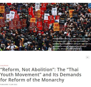 Fofeign press reported Thai youth movement(fulcrum／Screengrab)